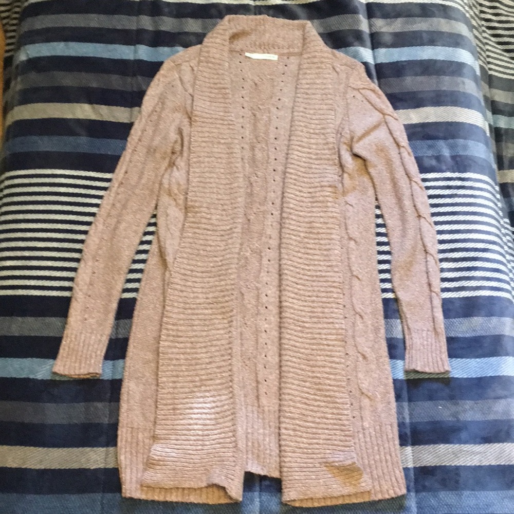 Maurices soft long purple cardigan